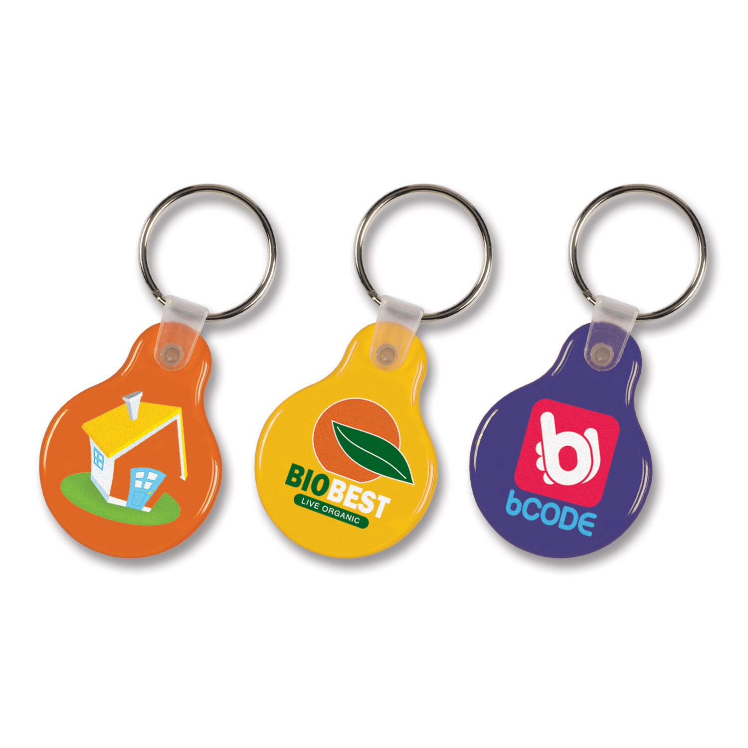 Flexi Resin Key Ring – Round