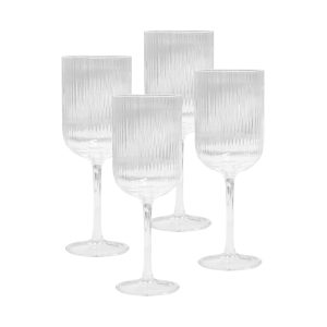 Ivy Ribbed Wine 380mL Glasses