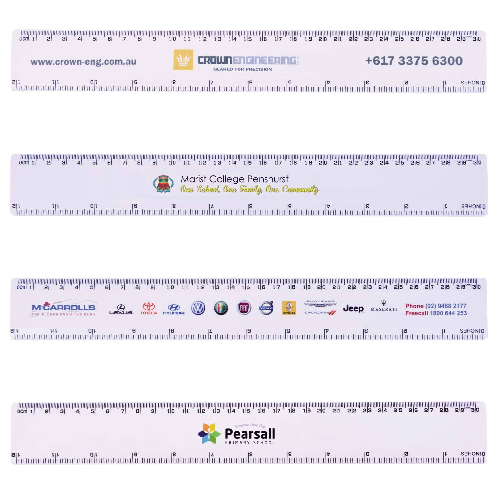 White 30cm Ruler