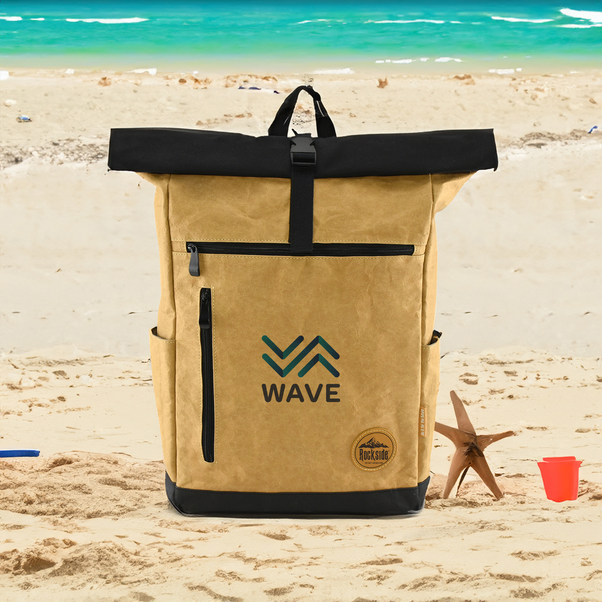 Seaside Kraft Paper Laptop Backpack